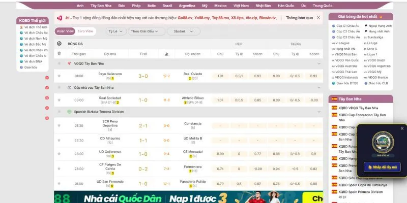 Cập nhật kết quả bóng đá Tây Ban Nha siêu nhanh
